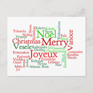 Christmas Word Cloud Feestdagenkaart