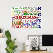 Christmas WordArt™-Poster Poster (Thuiskantoor)