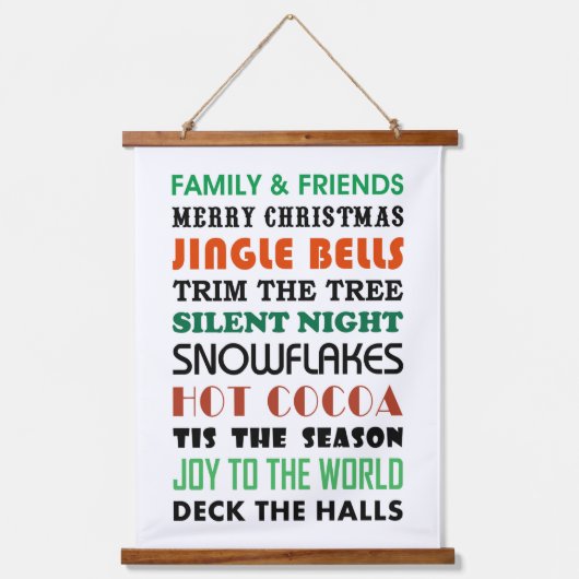 CHRISTMAS WORDS HANGEND WANDKLEED (Voorkant)