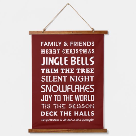 CHRISTMAS WORDS HANGEND WANDKLEED (Voorkant)