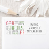 Christmas Words Retourlabel - Holidayzfordayz Etiket (Insitu)