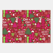 CHRISTMAS WORDS WRAPPING PAPIERSCHAPEN INPAKPAPIER VEL (Voorkant)