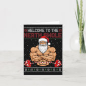Christmas Workout Welcome To North Swole Xmas Gym  Kaart (Voorkant)