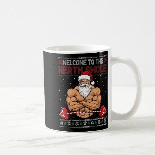 Christmas Workout Welcome To North Swole Xmas Gym  Koffiemok (Rechts)