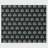 Christmas World Globe Ornament With Stars Cadeaupapier (Vlak)