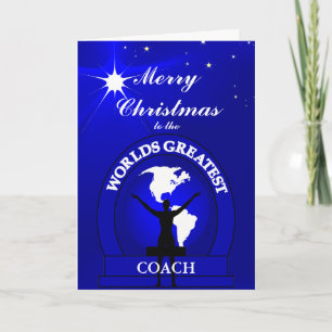 Christmas Worlds Greatest Coach Greeting Feestdagen Kaart