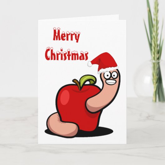 Christmas Worm Kaart (Voorkant)