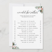 Christmas Would She Rather Bridal Shower Game Feestdagenkaart (Voorkant)
