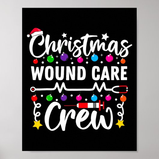 Christmas Wound Care Crew Nurse Xmas Nursing Rn Lp Poster (Voorkant)