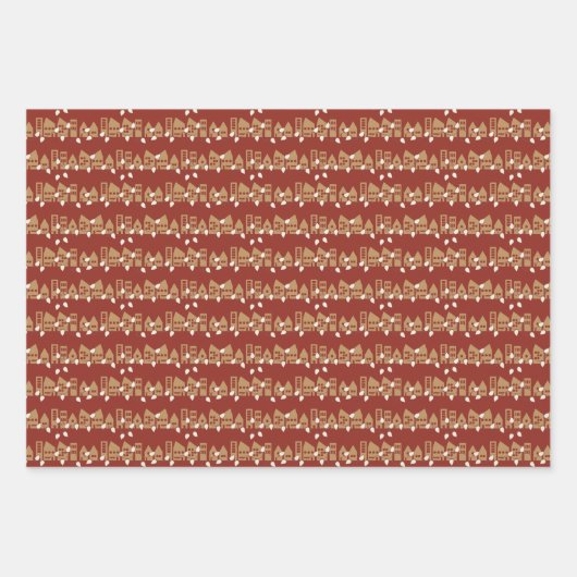 Christmas wrapping paper 3 flat sheet  (Voorkant 2)