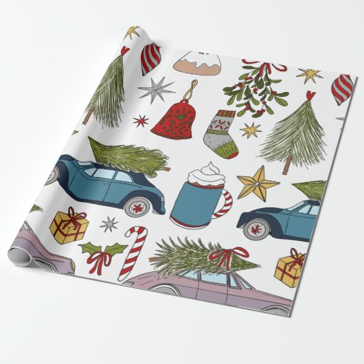 CHRISTMAS WRAPPING PAPER  CADEAUPAPIER (Uitgerold)
