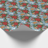Christmas Wrapping Paper Festive Holiday Elegance  Cadeaupapier (Hoek)
