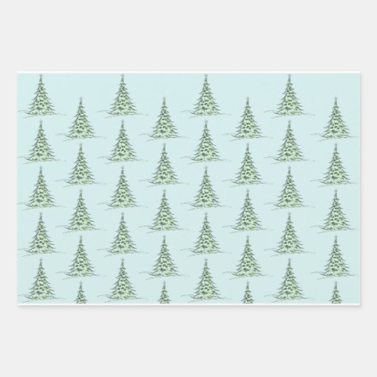 Christmas Wrapping Paper Flat Sheet Set of 3 (Voorkant 3)