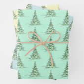 Christmas Wrapping Paper Flat Sheet Set of 3 (In situ)