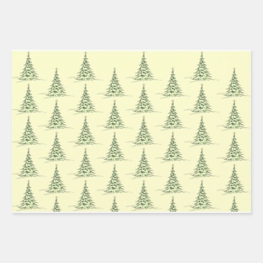 Christmas Wrapping Paper Flat Sheet Set of 3 (Voorkant)
