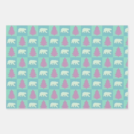 Christmas Wrapping Paper Flat Sheet Set of 3 (Voorkant 2)