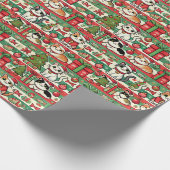 Christmas Wrapping Paper for Cat Lovers Cadeaupapier (Hoek)