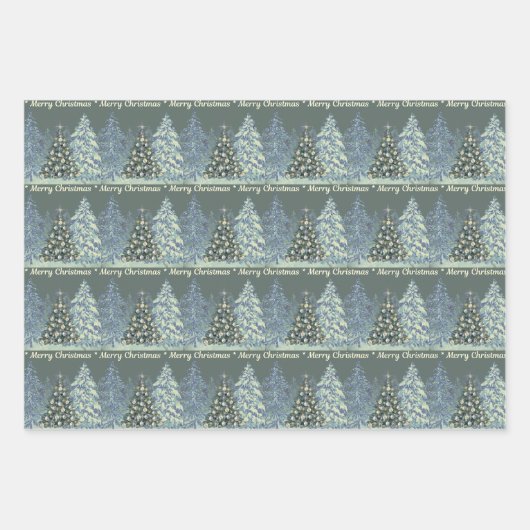 Christmas Wrapping Paper -Forest in Winter (Voorkant 2)