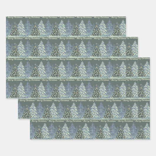 Christmas Wrapping Paper -Forest in Winter (Set)