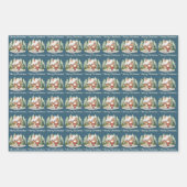 Christmas Wrapping Paper - Fun Santa Reindeer (Voorkant)