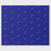Christmas wrapping paper ho ho ho manly blue cadeaupapier (Vlak)