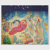 CHRISTMAS WRAPPING PAPER NATIVITY SCENE CADEAUPAPIER (Vlak)