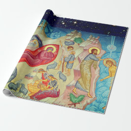 CHRISTMAS WRAPPING PAPER NATIVITY SCENE CADEAUPAPIER
