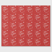 Christmas Wrapping Paper Personalize Name Cadeaupapier (Vlak)