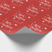 Christmas Wrapping Paper Personalize Name Cadeaupapier (Hoek)
