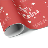 Christmas Wrapping Paper Personalize Name Cadeaupapier (Rol Hoek)