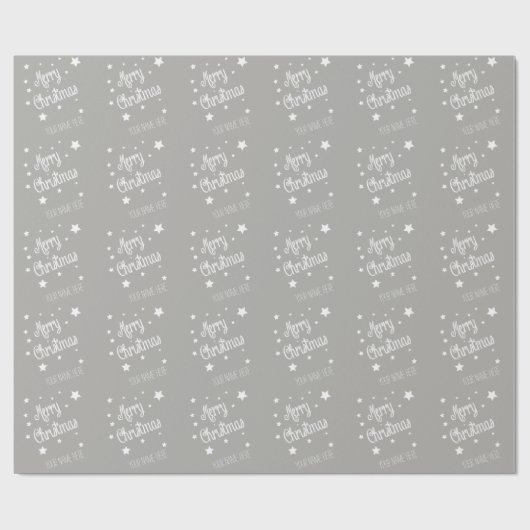 Christmas Wrapping Paper Personalize Name Cadeaupapier (Vlak)