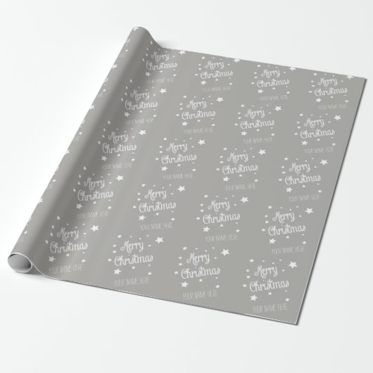 Christmas Wrapping Paper Personalize Name Cadeaupapier (Uitgerold)