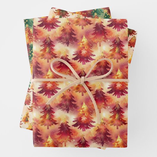 Christmas Wrapping Paper Set of 3 Designs (In situ)