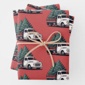 Christmas Wrapping Paper | Tree Truck Pattern (In situ)