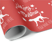 Christmas Wrapping Paper Vizsla Personalize Name Cadeaupapier (Rol Hoek)