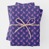 Christmas Wrapping Paper with Purple Baubles (In situ)