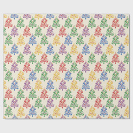 Christmas Wrapping Paper With Xmas Tree Theme Cadeaupapier