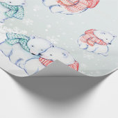 CHRISTMAS WRAPPING PAPIER. POLAR BEER GIFT WRAP CADEAUPAPIER (Hoek)