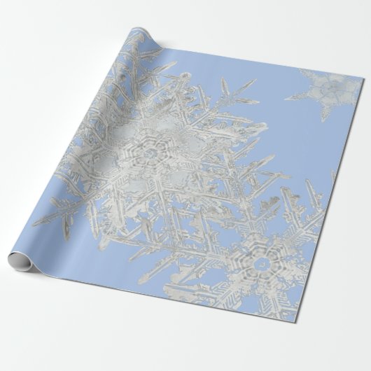 CHRISTMAS WRAPPING WILSON BENTLEY SNOWFLAKES CADEAUPAPIER (Uitgerold)