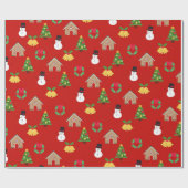 Christmas WrappingPaper patroon achtergrond gesche Cadeaupapier (Vlak)