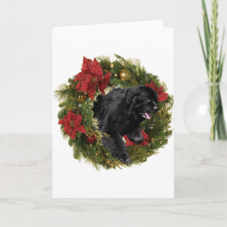 Christmas Wreath Black Newf Feestdagen Kaart