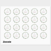 Christmas Wreath Business Toevoegen Aangepast bedr Ronde Sticker (Vel)