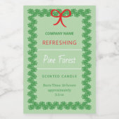 Christmas Wreath Candle Sticker Label (Enkel label)