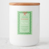 Christmas Wreath Candle Sticker Label (Voorkant)
