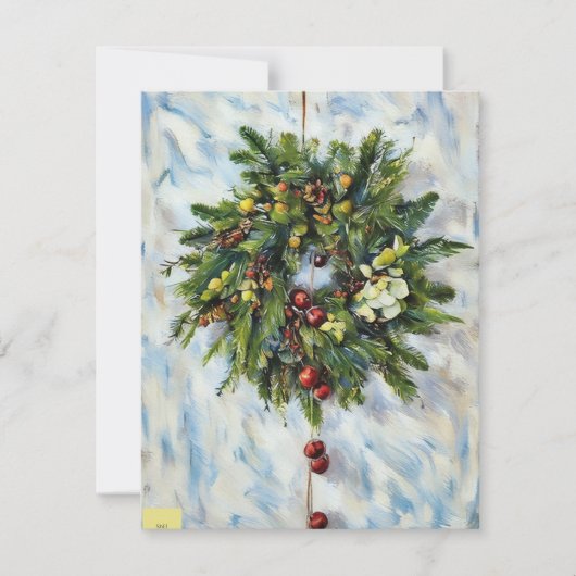 Christmas Wreath card Bedankkaart (Voorkant)