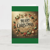 Christmas Wreath Card Kaart (Voorkant)