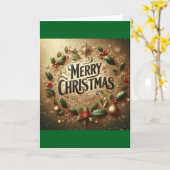 Christmas Wreath Card Kaart (Gele Bloem)