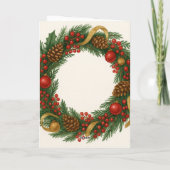 Christmas Wreath Card Kaart (Achterkant)