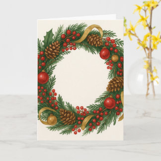 Christmas Wreath Card Kaart