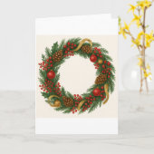 Christmas Wreath Card Kaart (Gele Bloem)